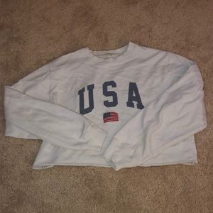 Cropped brandy Melville USA long sleeve